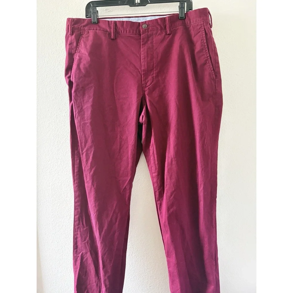 Polo Ralph Lauren The Polo Chino Pants Men's 38x32 Burgundy Stretch Straight Fit